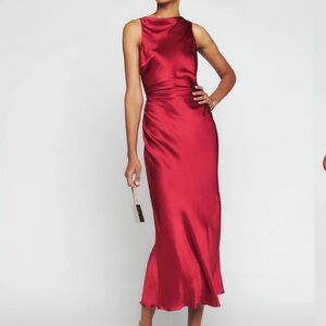 Reformation Casette Silk Dress